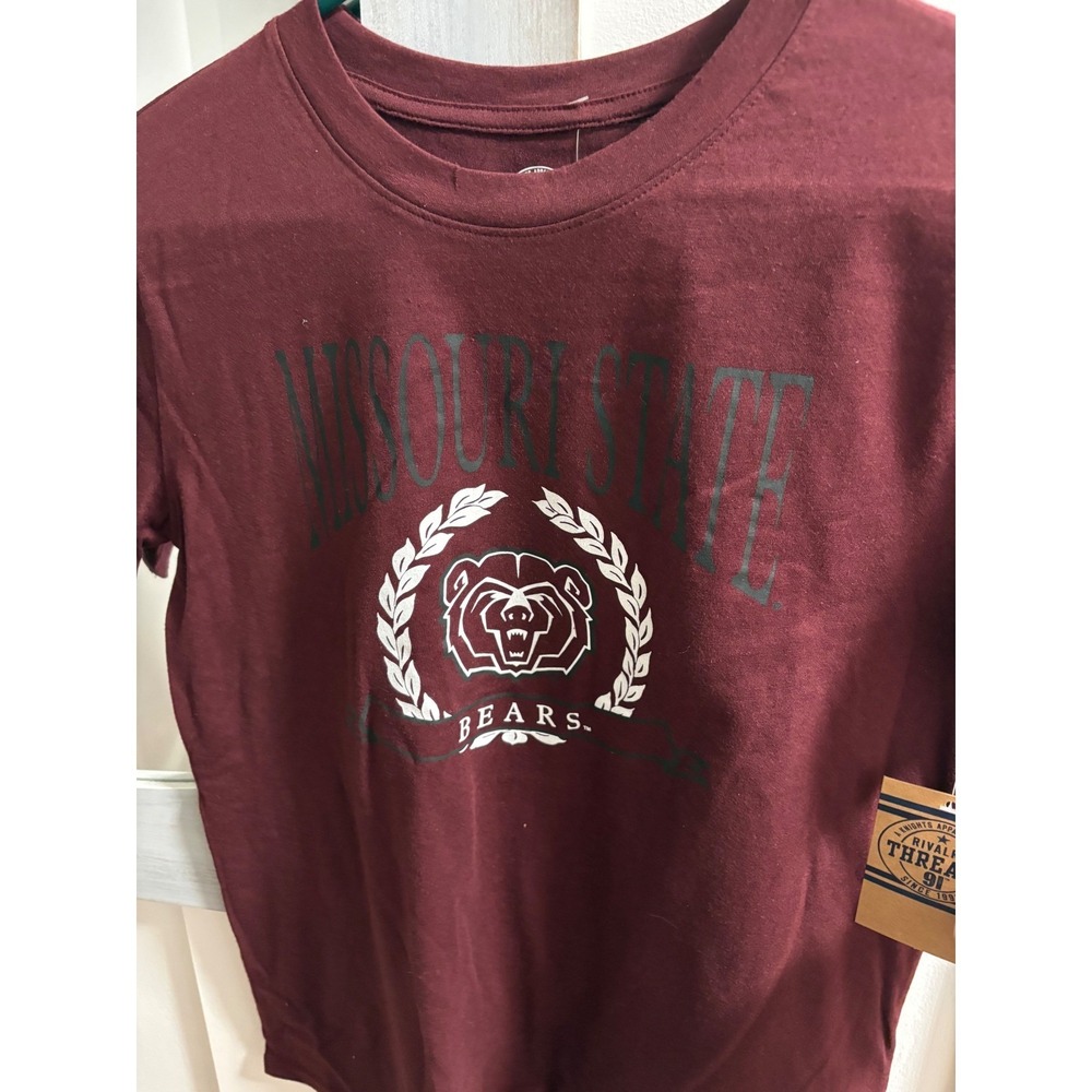 Rivalry Threads Missouri State Bears Youth Small 4/6 Maroon Graphic T-Shirt NWT